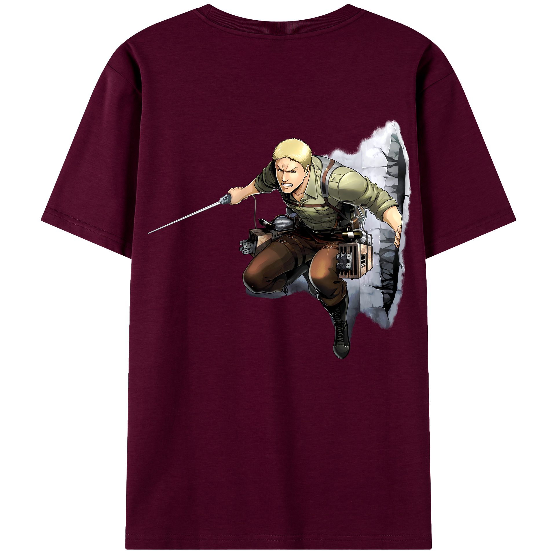 （画像用） 進撃の巨人 ライナー・ブラウン Attack on Titan Reiner Braun レディース半袖Tシャツ(バックプリント)